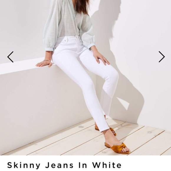 NWT Loft skinny jeans in white 32/14 - Picture 1 of 6